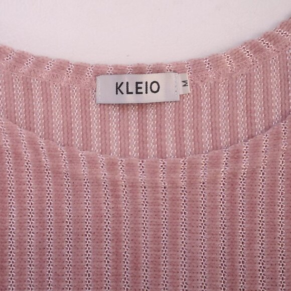Kleio Ladies Size Medium Dusty Rose 3/4 Length Sleeve Boatneck Sweater - Picture 3 of 9